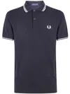 Fred Perry Twin-tipped Polo Shirt In Blue