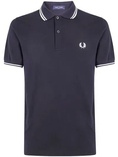 Fred Perry Twin-tipped Polo Shirt In Blue