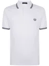 Fred Perry Polo With Logo In White