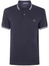Fred Perry "" Twin Tipped  Shirt In Blue