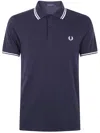 Fred Perry Logo-detail Polo Shirt In Blue