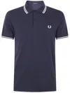 Fred Perry Logo-detail Polo Shirt In Blue