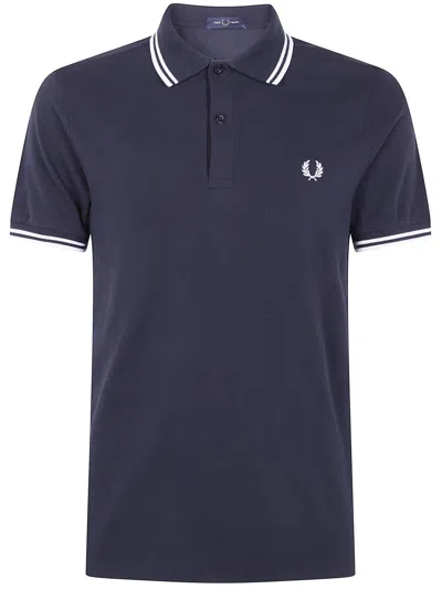 Fred Perry Logo-detail Polo Shirt In Blue