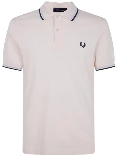 Fred Perry "" Twin Tipped  Shirt In White