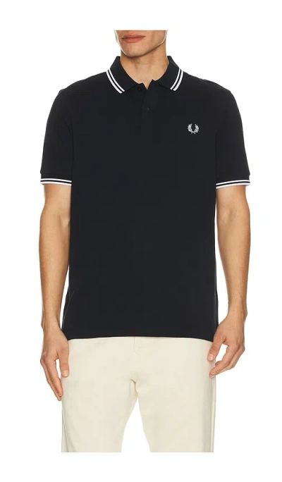 Fred Perry Twin Tipped Shirt In Black