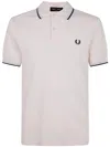 Fred Perry "" Twin Tipped  Shirt In Pink