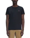 Fred Perry Twin Tipped Short Sleeve Tee In Navy/cinnamon