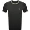 Fred Perry Twin Tipped Short Sleeved T Shirt Green