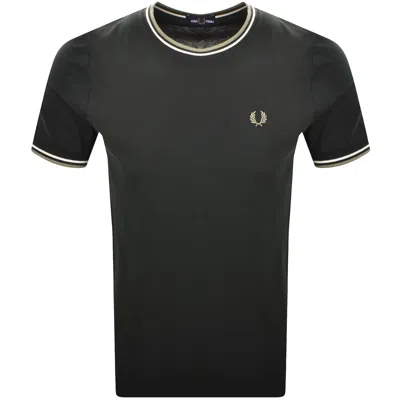 Fred Perry Twin Tipped Short Sleeved T Shirt Green