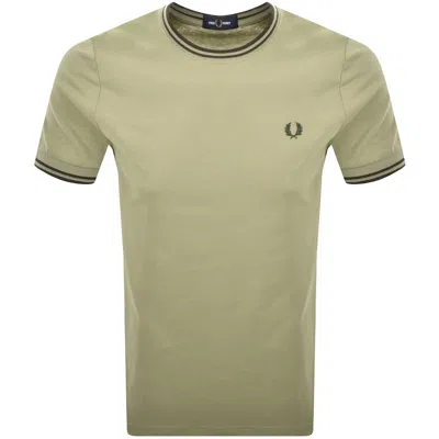 Fred Perry Twin Tipped Short Sleeved T Shirt Green