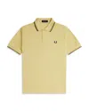 Fred Perry Twin Tipped Polo T Shirt Yellow