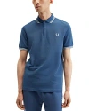 Fred Perry Twin Tipped Slim Fit Polo In Multi