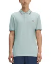 Fred Perry Twin Tipped Shirt Clothing In Silver Blue/tennis Blue/cinnamon