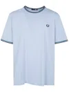 Fred Perry Stripe-trimmed Logo Cotton T-shirt