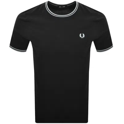 FRED PERRY FRED PERRY TWIN TIPPED T SHIRT BLACK