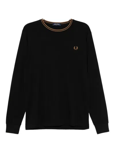 Fred Perry Twin-tipped T-shirt In Black