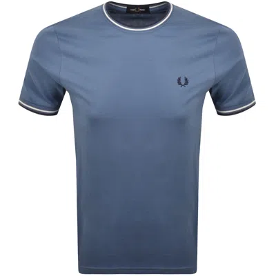 Fred Perry Twin Tipped T Shirt Blue