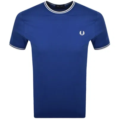 Fred Perry Twin Tipped T Shirt Blue