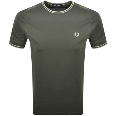 Fred Perry Twin Tipped T Shirt Field Green