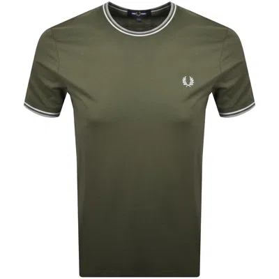 Fred Perry Twin Tipped T Shirt Lawn Green
