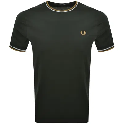 Fred Perry Twin Tipped T Shirt Green