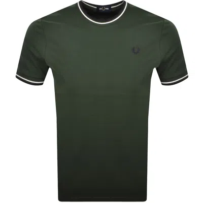 Fred Perry Twin Tipped T Shirt Green In Multi