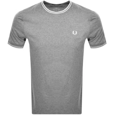 FRED PERRY FRED PERRY TWIN TIPPED T SHIRT GREY