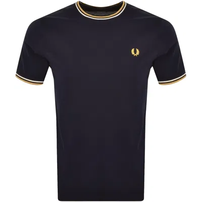 Fred Perry Twin Tipped T Shirt Navy