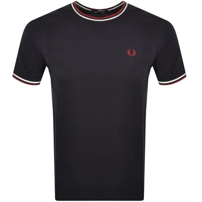 Fred Perry Twin Tipped T Shirt Navy