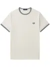 Fred Perry Twin Tipped T-shirt In Neutrals