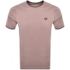 FRED PERRY FRED PERRY TWIN TIPPED T SHIRT PINK