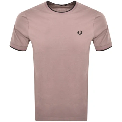 Fred Perry Twin Tipped T Shirt Pink