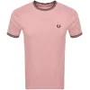 FRED PERRY FRED PERRY TWIN TIPPED T SHIRT PINK