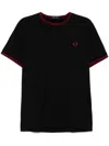 Fred Perry T-shirt Mit Streifendetails In Black
