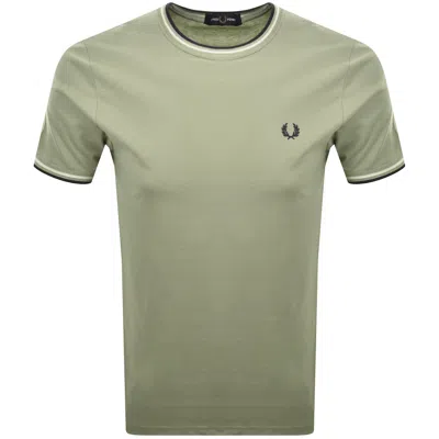 Fred Perry Twin Tipped T Shirt Seagrass Green