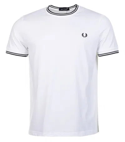 Fred Perry Twin Tipped T Shirt White