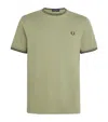 Fred Perry Twin Tipped T-shirt Olive Mint In Green