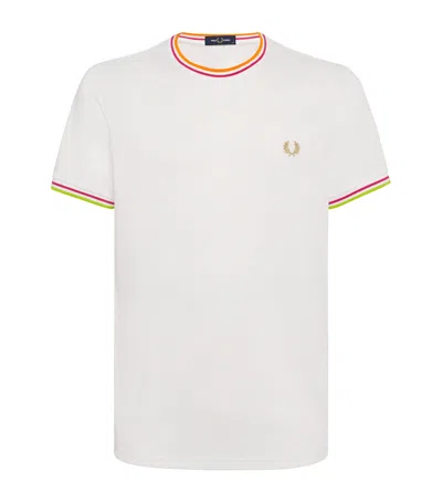 Fred Perry Performance Tennis Twin Tipped T-shirt In White