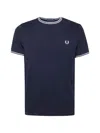 Fred Perry Mens Twin Tipped T-shirt In Blue