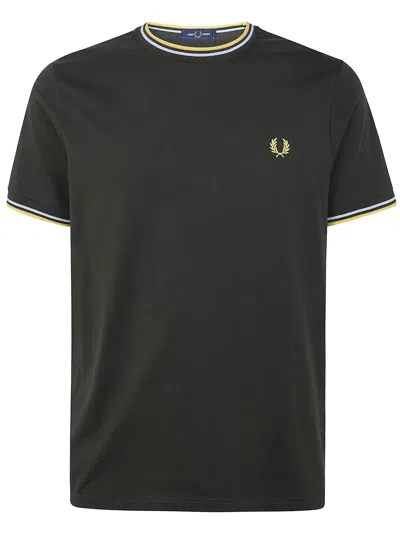 Fred Perry Cotton T-shirt With Logo In Black