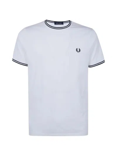 Fred Perry "" Twin Tipped T-shirt In White