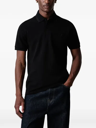 Fred Perry Twin-tipped Polo Shirt In Black