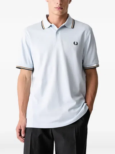 Fred Perry Twin-tipped Polo Shirt In Blue