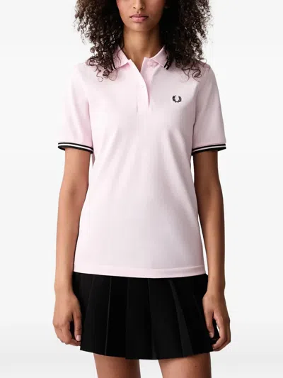Fred Perry Twin-tipped Polo Shirt In Pink