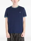 Fred Perry Mens Twin Tipped T-shirt In Blue
