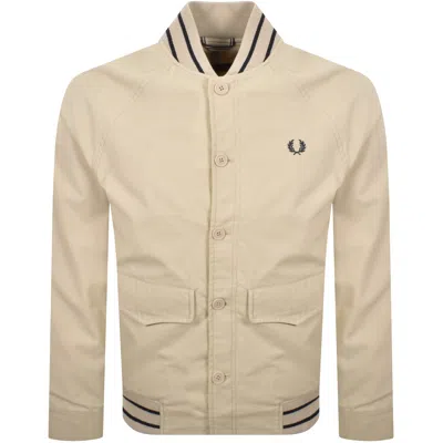 Fred Perry Umpire Bomber Jacket Beige In Neutral