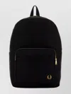 Fred Perry Black Canvas Backpack In Black