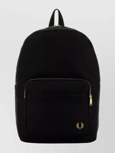 FRED PERRY VERSATILE CANVAS BACKPACK FEATURING ZIP POCKET
