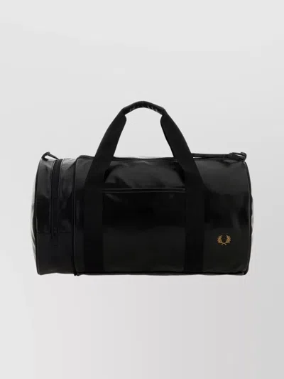 Fred Perry Versatile Canvas Travel Bag With Top Handles In Black