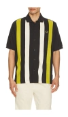 Fred Perry Vertical Stripe Knitted Shirt In Multi
